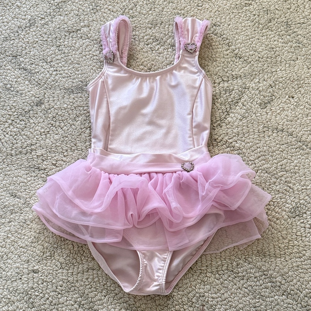 Danz N Motion Pink Ruffled Ballet Leotard